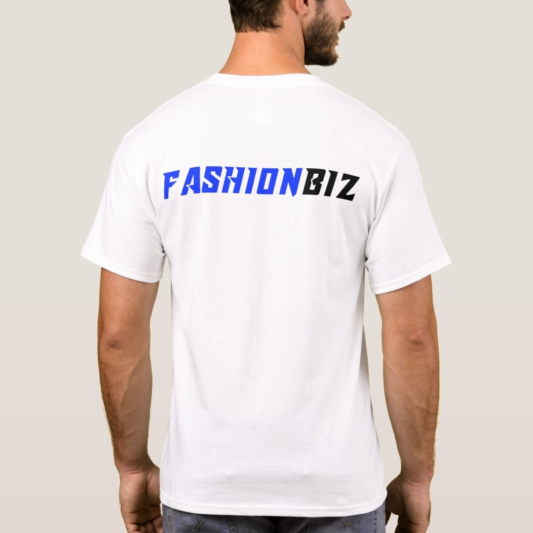 Fashionbiz Stylish Design Cotton Graphic Print Half Sleeve Round Neck White Men’s T-Shirt - Image 2